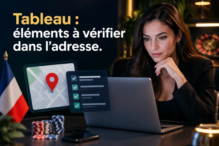 Tableau : éléments à vérifier dans l’adresse